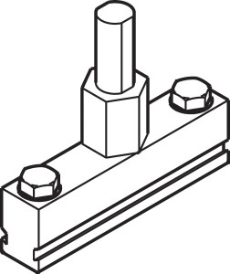 Top fixing plate, for stationary glass, dual top track, Variotec