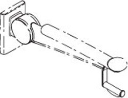 Toilet Roll Holder, aluminum, matt-silver epoxy-coated