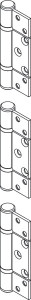 Hinge Set, standard, non-mortise, stainless steel, pvd brass