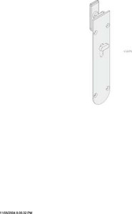 Flush Bolt, brass, pvd brass, for inward opening, 190mm