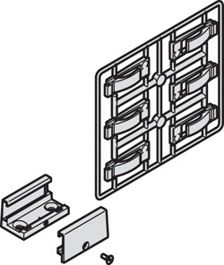 Floor Guide, 2-piece, aluminum, chrome plated matt