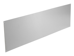 Protective Kick Plate, Satin Stainless Steel, Thick = 0.038", Width = 38"