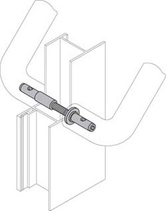 Fastener, back-to-back, 12-20mm door thickness