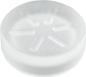 Soap Dish Insert, glass, satin white, 74mm in diameter