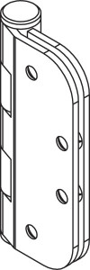 Hinge off-set, mortise, stainless steel, pvd rustic black Hinge off-set, mortise, stainless steel, pvd rustic black