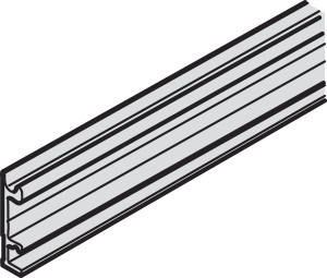 Slido Classic Mounting Rail, aluminum anodized, 2 meters x 8mm wide
