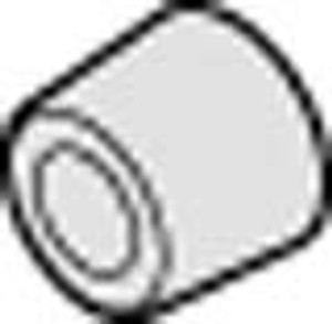 Wall Buffer, rubber, black, screw-on