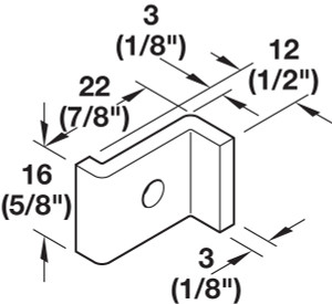 Follower Bracket for EKU Clipo 15, rear door, steel, galvanized Follower Bracket for EKU Clipo 15, rear door, steel, galvanized