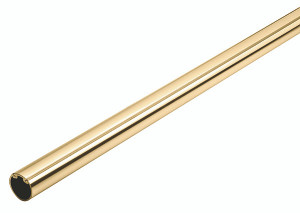 Synergy Elite Wardrobe Tube, aluminum, polished brass, 1 5/16" diameter, 8' long Synergy Elite Wardrobe Tube, aluminum, polished brass, 1 5/16" diameter, 8' long