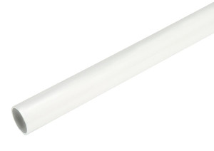 Synergy Wardrobe Tube, aluminum, white powder coated, 1 5/16" x 8'