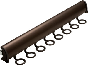 Synergy Elite Scarf Rack with full extension slide, aluminum with zinc hooks, dark oil-rubbed bronzed, zinc, 17 7/8" length Synergy Elite Scarf Rack with full extension slide, aluminum with zinc hooks, dark oil-rubbed bronzed, zinc, 17 7/8" length