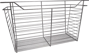 Closet Basket, steel, chrome, 14" depth x 29" width x 17" height, with zinc plated 14" slides Closet Basket, steel, chrome, 14" depth x 29" width x 17" height, with zinc plated 14" slides