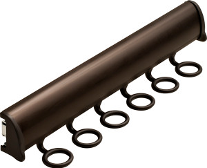 Synergy Elite Scarf Rack, with full extension slide, aluminum with zinc hooks, dark oil rubbed bronze, zinc, 13 7/8" length Synergy Elite Scarf Rack, with full extension slide, aluminum with zinc hooks, dark oil rubbed bronze, zinc, 13 7/8" length