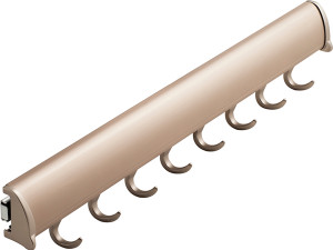 Synergy Elite Belt Rack with full extension slide, aluminum with zinc hooks, nickel-plated matt, zinc, 17 7/8" length Synergy Elite Belt Rack with full extension slide, aluminum with zinc hooks, nickel-plated matt, zinc, 17 7/8" length