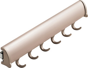 Synergy Elite Belt Rack, with full extension slide, aluminum with zinc hooks, nickel-plated matt, zinc, 13 7/8" length Synergy Elite Belt Rack, with full extension slide, aluminum with zinc hooks, nickel-plated matt, zinc, 13 7/8" length