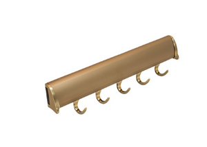 Belt Rack, TAG Synergy Elite Collection, Matt Gold, With full extension slide,5 Hook, 11 7/8" Belt Rack, TAG Synergy Elite Collection, Matt Gold, With full extension slide,5 Hook, 11 7/8"