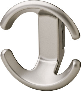 Coat Hook, Bella Italiana, matt alumninum 102mm x 50mm x 110mm