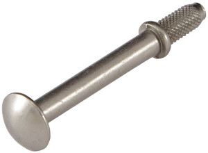 Press-Fit Hook, steel, Knock-In Pin, 1 5/16" Projection 50pcs , nickel matt