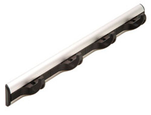 Synergy Wall Hook Fixed, aluminum, chrome-plated polished, plastic, black, 13 1/2" length