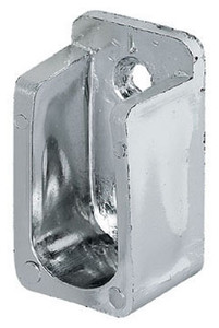 Oval Wardrobe Tube Support, plastic, black, 15mm x 30mm