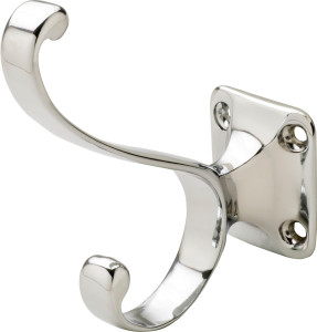 Coat Hook, brass, dark oil rubbed bronze, 32mm x 78mm x 91mm