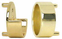 Wardrobe ClosetTube Rod Support, zinc, brass polished, for 1 5/16, set