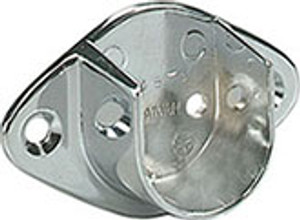 KV Wardrobe Tube Support, half enclosed, zinc, chrome-plated, for 1 1/16" diameter tube KV Wardrobe Tube Support, half enclosed, zinc, chrome-plated, for 1 1/16" diameter tube