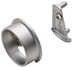 Synergy Elite Wardrobe Tube Support, zinc, matt aluminum, 1 5/16" diameter Synergy Elite Wardrobe Tube Support, zinc, matt aluminum, 1 5/16" diameter