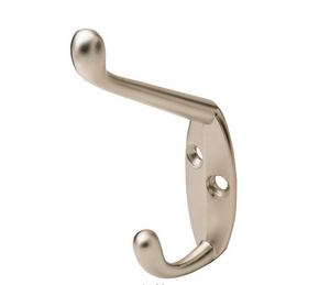 Coat Hook, 18 x 55 x 90 mm (W x D x H). Matt nickel Coat Hook, 18 x 55 x 90 mm (W x D x H). Matt nickel