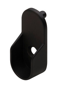 Oval Wardrobe Tube Support, zinc, dark oil rubbed bronze, 15mm x 30mm