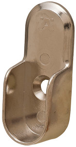 Oval Wardrobe Tube Support, zinc, nickel-plated, 15mm x 30mm Oval Wardrobe Tube Support, zinc, nickel-plated, 15mm x 30mm