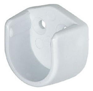 Wardrobe Tube Support, plastic, white, 19mm