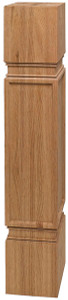 Wood Post, square, Arcadian, oak, 40 1/2 x 5 1/2 x 5 1/2"