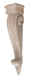 Corbel, acanthus, maple, 5 1/4" x 24"