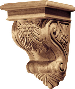 Corbel, Bordeaux, cherry, 5 3/4 x 8 7/8"