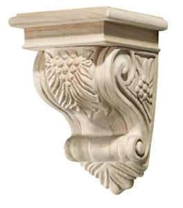 Corbel, Bordeaux, maple, 5 3/4 x 8 7/8"