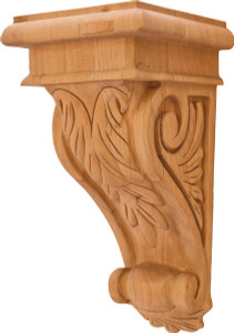 Corbel, Acanthus, cherry, 5 x 9 x 4.25"