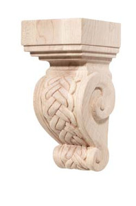Corbel, Rattan, maple, 2 7/8 x 13"