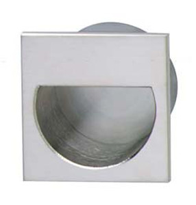 Mortise Pull, brass, nickel matt, 70 x 70mm