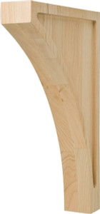 Corbel, contemporary, cherry, 8 x12"