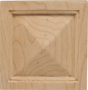 Carved Ornament, Arcadian, maple, 2 7/8" x 2 7/8"