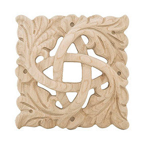 Carved Ornament, Interlacings, maple, 5" x 5"
