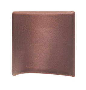 Handle, zinc, leather, chestnut, M4, center to center 16mm