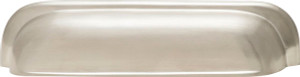 Cup handle, Mulberry, brushed nickel, M4, 192mm center to center