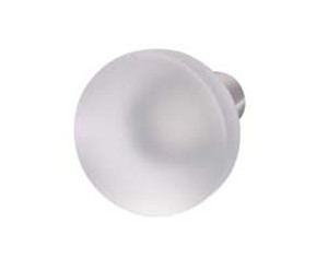 Knob, glass, matt / stainless steel matt, M4