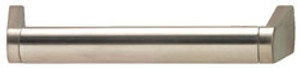 Handle, stainless steel, matt / zinc, brushed nickel, M4, center to center 128mm Handle, stainless steel, matt / zinc, brushed nickel, M4, center to center 128mm