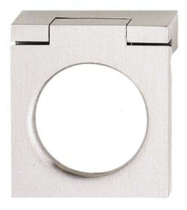 Handle, brass, nickel-plated brushed, M4, center to center 25mm