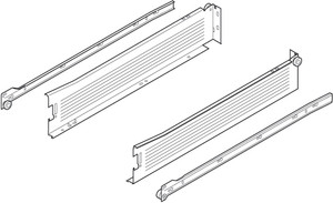 Metabox 320Mc15 3/4" ExtensionRunners, 3.5" Side, For 18" Drawer, White Set