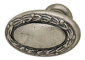 Knob, Chateau, brass, pewter, M4, 48 x 40mm