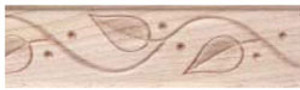 Embossed Moulding, vine, maple,1 3/4 x 11/32 x 96"